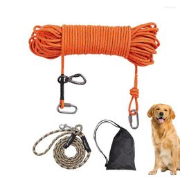 Dog Collars Long Leashes Training Lines Walking With Lock Buckle Highly Reflective Threads For Dogs Hunting Camping