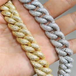 Bling Miami Cuban Link Chain Diamond 6mm 8mm Iced Out Moissanite Hip Hop Bracelet Jewelry