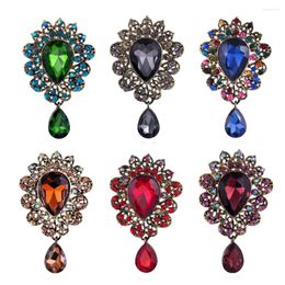 Brooches Scarf Shawl Luxury Unisex For Women Crystal Big Water Drop Brooch Pins Corsage Fashion Accessories Jewelry