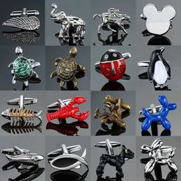 Cuff Links XKZM brand new luxury brand cufflinks high-end dog fish lobster Tortoise animal cufflinks mens shirts jewelry free shipping