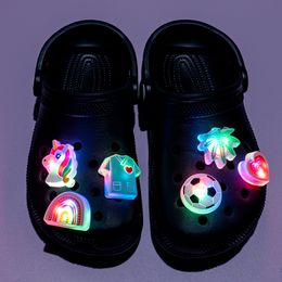 Shoe Parts Accessories Led Charms Luminous Decorations Pins For Woman Men S Owl Glowing Sandal Kids Gift Clog Buckle Drop Delivery Otki7