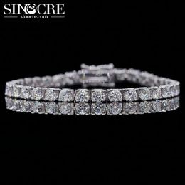 Vvs Moissanite Diamond Choker Tennis Chain Mossanite Low Price Sinocre S Sterling Round Cut