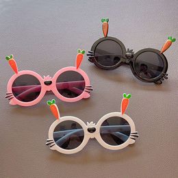 2023 New Children Cute Cartoon Carrot Rabbit UV400 Baby Girls Outdoor Acrylic Protection Sunglasses Kids Sun Glasses ff437