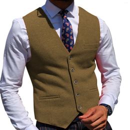 Men's Vests Suit Vest Male V Neck Business Waistcoat Jacket Casual Slim Fit Gilet Homme For Men Wedding Dress 5XL