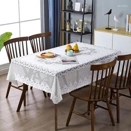 Table Cloth C81simple Square Home And Chair Set Lace White Dining Complement