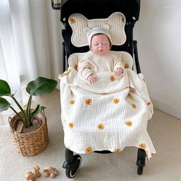 Blankets Baby Muslin Receiving Blanket 4-layers Gauze Cotton Swaddle Wrap Stroller Cover