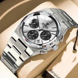 Wristwatches 2024 Top Luxury Man Wristwatch Military Waterproof Luminous Chronograph Men Watch Stainless Steel Men's Quartz Watches Reloj