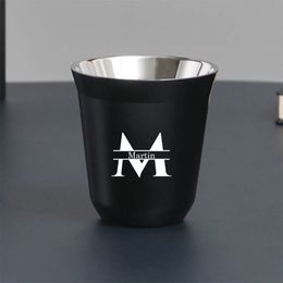 Custom Name Stainless Steel Espresso Cups Double Wall Insulated Cups Demitasse Cups Coffee Cup For Drinking Coffee Gift for Him 240507