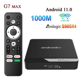 Box G7 Max Smart TV Box Android 11 S905X4 4GB 64GB 1000M AV1 4K HD 24GHz5GHz Dual Wifi USB30 Set Top Media Player 32GB 240130