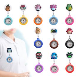 Childrens Watches Cute Pig 2 50 Clip Pocket Fob Hang Medicine Clock On Lapel Watch For Nurses Retractable Hospital Medical Workers B Otvgs