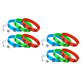 Wrist Support 16Pcs Multi-function Stretch Silicone Bracelets Soccer Match Wristbands Elastic For Fans