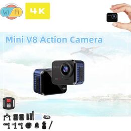 Sports Action Video Cameras V8 highdefinition mini Wifi action camera 4K 60FPS with remote control screen waterproof DV motion camera driver recorder wireless netw