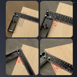 Measuring Tools Practical Brand- Anti-Drop Device Ruler Tool High Carbon Steel Multi-Angle Precise Silver Universal