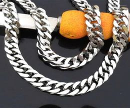 Chains 14mm 1640inch Silver 316l Stainless Steel Curb Cuban Link Chain Necklaces For Hip Hop Men Punk Style Jewellery Never Fade3259351