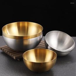 Bowls 15/20CM Stainless Steel Fruit Salad Soup Rice Noodle Ramen Bowl Utensils Container Mixing Kitchen Tableware