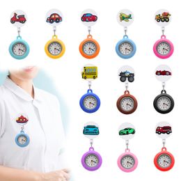 Wristwatches Transportation 1 Clip Pocket Watches Sile Brooch Fob Medical Nurse Watch Hang Clock Gift Quartz Movement Stethoscope Retr Otskf