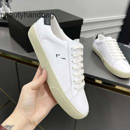 YS yslheels Y-Shaped With Box Designer shoes Luxury Canvas Court Classic SL/06 Distressed Shoes 2021SS Embroidered Signature Low Top Leather Sneak Ao