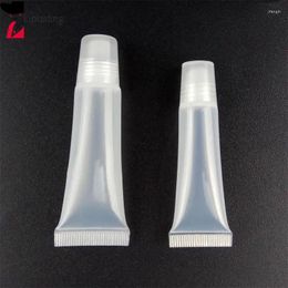 Storage Bottles Empty Refillable Plastic Squeeze Tubes Translucent Cosmetic Containers Soft Tube Travel Bottle With Flip Cover