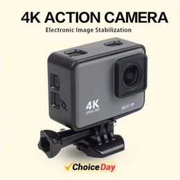 Sports Action Video Cameras CERASTES 4K/60FPS WiFi shock-absorbing motion camera with remote control screen waterproof motion camera driver recorder J240514