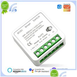 Other Home Appliances New 16A Mini Wifi Smart Switch Diy Light Switches Mode 2-Way Control Work With Tuya Life Drop Delivery Garden Dhpia