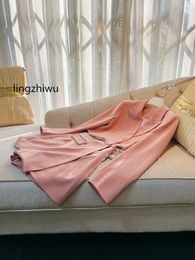 Work Dresses Lingzhiwu Pink Skirt Set French Ladies Elegant Top Quality Blazer Skirts Suit Outerwear Twinset Streetwear Arrive