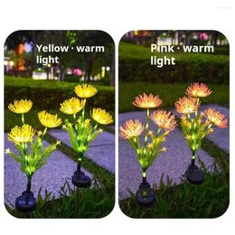 Outdoor Solar Flower Lights Colour Changing Garden With Long Time Ip65 Waterproof For Yard