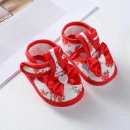 First Walkers Spring Autumn Baby Shoes Born Canvas Bowknot Toddlers Girls Infant Soft Bottom Non-Slip Walking 0-12Month