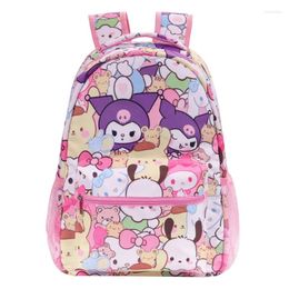 School Bags Clow M Melody Jade Hanging Dog Student Schoolbag Cute Cartoon Large Capacity Lightweight Casual Backpack