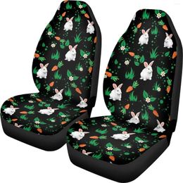 Car Seat Covers Carrot Easter Printed Front Cover Set Of 2 Universal Breathable Bucket Cushion Protector For SUV Truck Sedan Van
