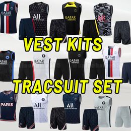 SERGIO RAMOS MBAPPE HAKIMI soccer Tracksuits 23 24 Maillots de football 2023 2024 MARQUINHOS VERRATTI HAKIMI maillot foot Training vest sets pants