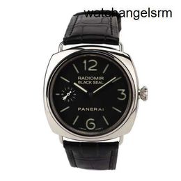 Designer Wrist Watch Panerai RADIOMIR Series Precision Steel Manual Mechanical Mens Chronograph Watch Luxury Clock PAM00183 Black Disc Belt Diameter 45mm