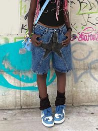 Женские джинсы американский дизайн Sense Sense Star Shorts Женщины Cool Y2K