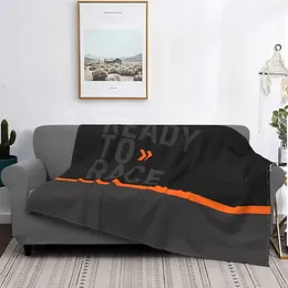 Blankets Ready To Race Blanket Soft Fleece Warm Flannel Enduro Cross Motocross Bitumen Bike Life Throw For Sofa Bedding Quilt