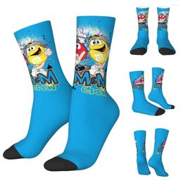 Men's Socks Blue M Beans Cosy Unisex Windproof Happy 3D Printing Street Style Crazy Sock