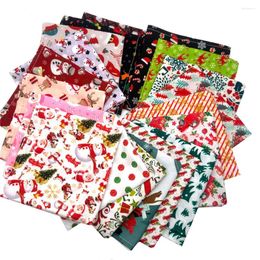 Dog Apparel 50pcs Christmas Small Cat Bandana Snowman Middle Bandanas Scarf For Puppy Bibs Dogs 20Colours