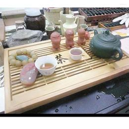 Tea Trays Red Drawer Drainage Boat Medium Solid Wood Tray Restaurant Home Furniture