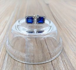 Studs Blue Timeless Elegance Authentic 925 Sterling Silver Stud Earrings Fits European Style Studs Jewelry Andy Jewel 290591NBT6541569