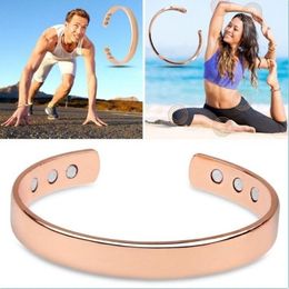 Bangle Fashion Magnetic Copper Bracelet Healing Biological Treatment Arthritis Pain Relieving Charm Unisex Casual Accessories 280l