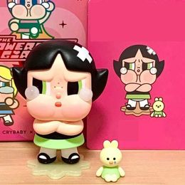 Blind box Original Crybaby The Powerpuff Girls Series Blind Box Anime Figure Suprise Guess Bag Mystery Box Model Toys Desktop Figurine Toy Y240517
