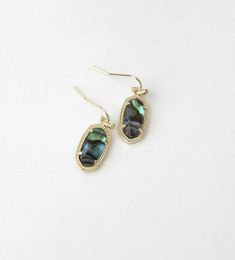 Abalone Shell Drop Earrings Dangles in Gold Silver012358121916193543