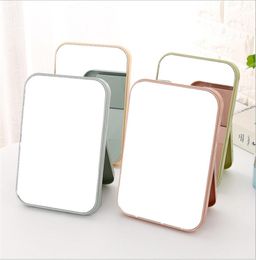 8 pcs portable Makeup Mirror Travel Leather Desktop Strong Foldable Table Compact Mirrors Cosmetic Vanity Stand Mirror3717331