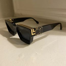 Luxury MILLIONAIRE Sunglasses for men full frame Vintage designer 1 1 sunglasses for men Shiny Gold Hot sell Gold plated Top 8525 new 283m