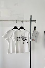 Women's T Shirts Korean Letter Printed Bow Sweet Short Sleeve T-shirt Women Top Round Neck Causal Versatile Slim Fit Black Summer Tshirts