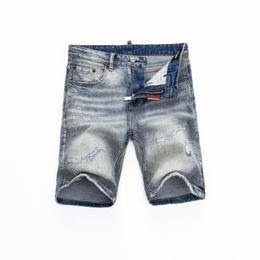 Summer Men Hole Denim Short Pants Fashion Beggar Scraped Hip pop Jeans Shorts#W2
