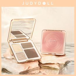 Judydoll Facial Highlighter Makeup Palette Face Lasting Glow Brighten Contour Shimmer Matte Powder 3D Nose Shadow Cosmetics 240511