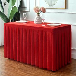 Table Cloth A390 Tablecloth Rectangular Strip Room Business Exhibition Cover Simple Gold Velvet Fabric Skirt