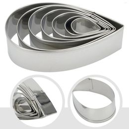 Baking Moulds Water Drop Shape Fondant Flower Cookie Cutters Food Grade Stainless Steel Easy Demoulding Perfect For Soft Candy