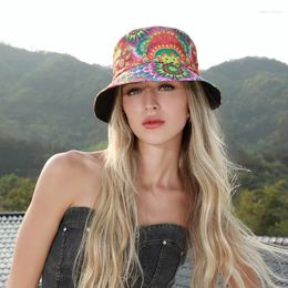 Berets Fashion Trend Individuality Printed Graffiti Double Sided Fisherman Hat Hip Hop Wind Shade Basin Go Out To Play All The Hats