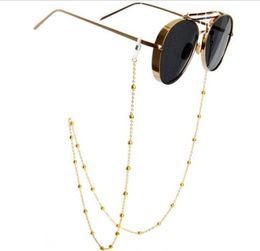 Eyeglass Chain Sunglasses Reading Beaded Glasses Chains Eyewear Rope Lanyards Rose Gold Silver Glass Cord Neck Strap 4 colors1440879