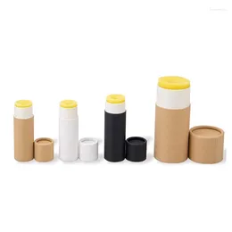 Storage Bottles 5 Pcs Paper Gift Boxes Lip Gloss Wrapping Kraft Cardboard Tubes Essential Oil Cylinders Lipstick Pack Packaging Can Bottle